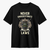 Laws Tartan Crest 2D T-shirt - Never Underestimate Style